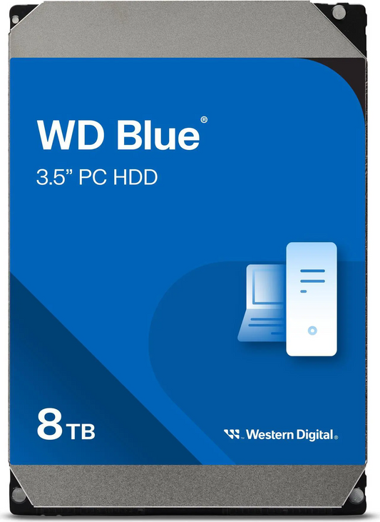 Blue 8TB Desktop Hard Disk Drive - 5640 RPM SATA 6Gb/s 256MB Cache 3.5 Inch - WD80EAAZ
