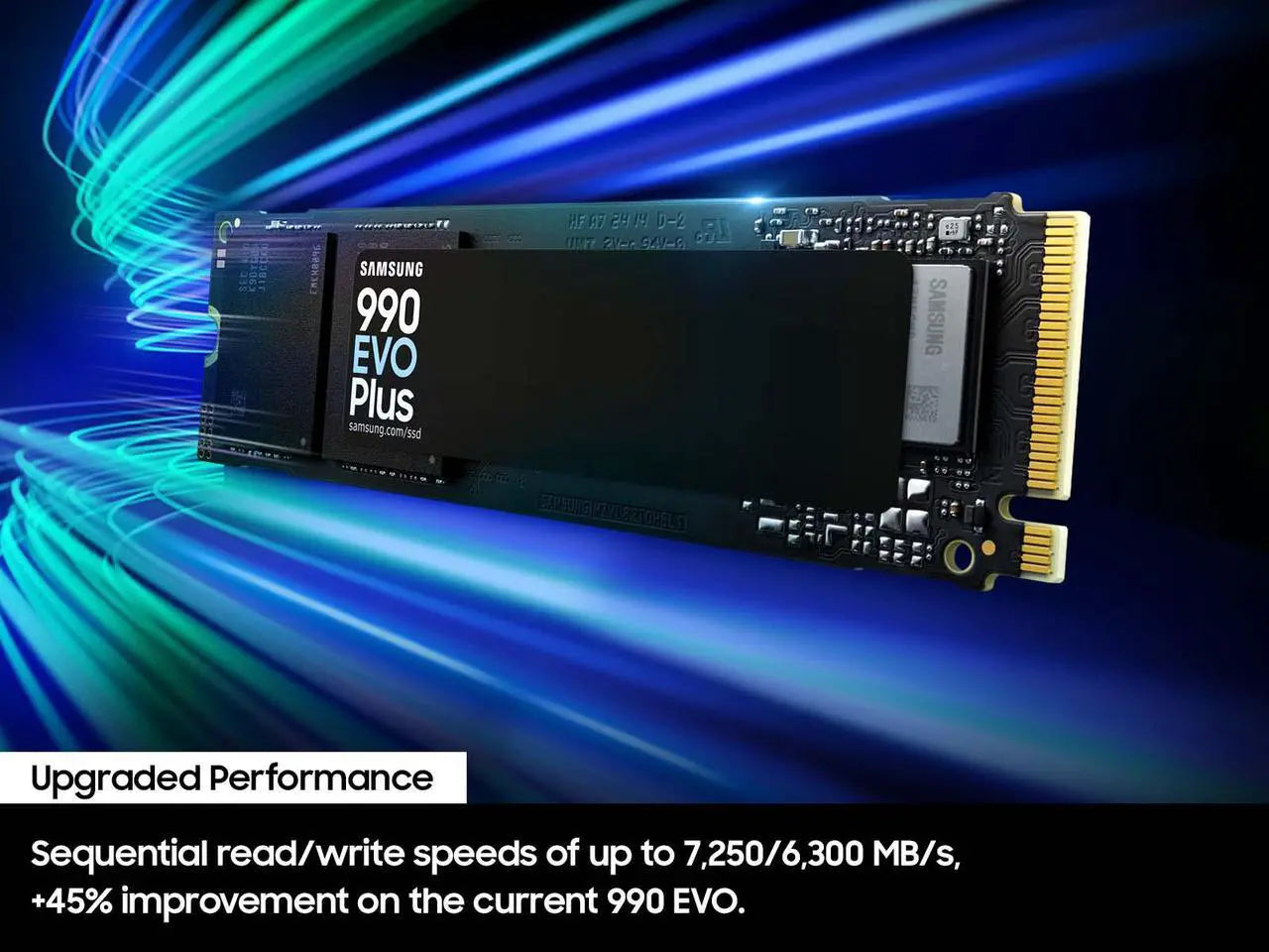 990 EVO PLUS SSD 4TB, PCIe Gen 4x4 | Gen 5x2 M.2 2280, Speeds Up-to 7,250 MB/s, Upgrade Storage for PC/Laptops, HMB Technology and Intelligent Turbowrite 2.0 (MZ-V9S4T0B/AM)