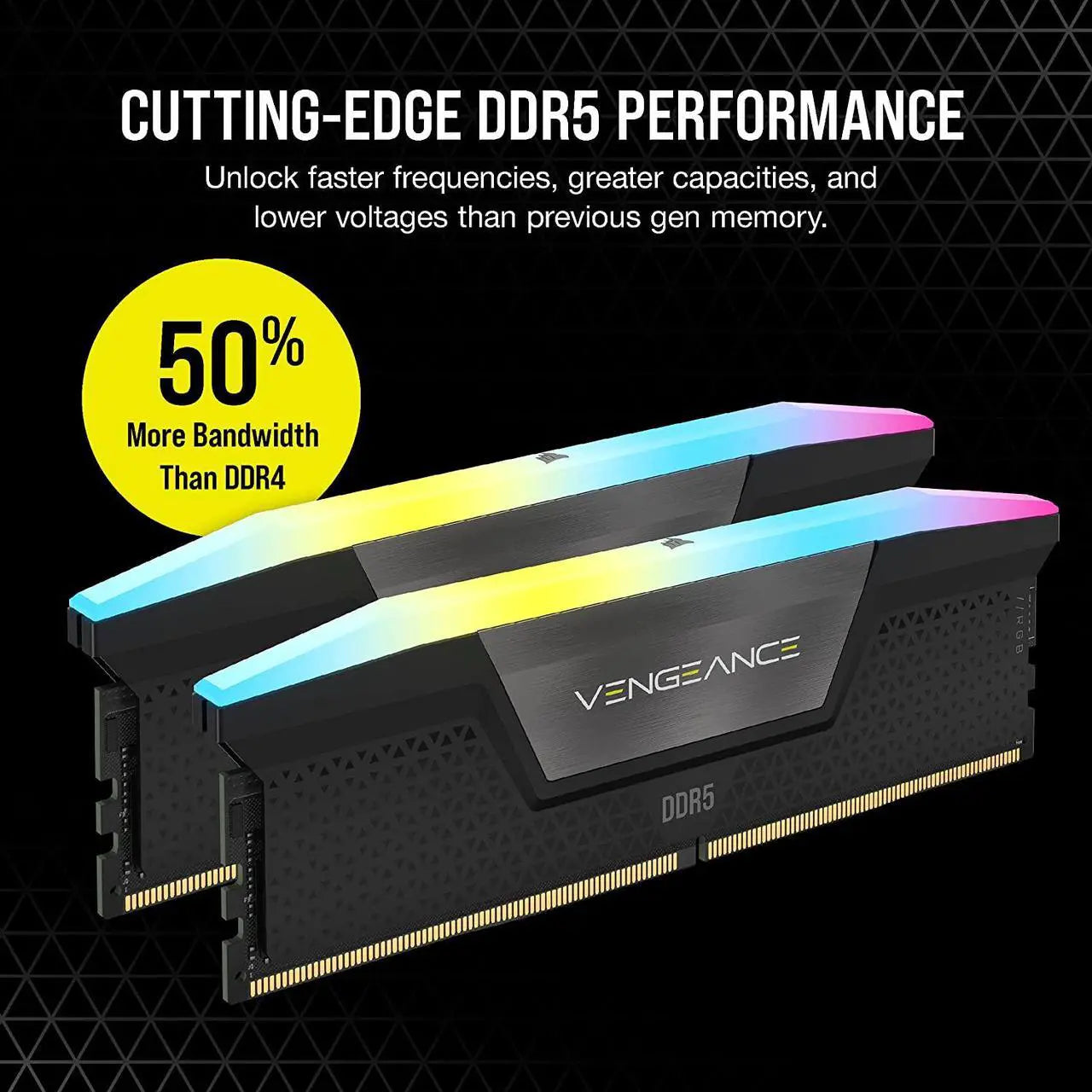 RGB 32GB (2 x 16GB) 288-Pin PC RAM DDR5 6400 (PC5 51200) Desktop Memory Model CMH32GX5M2N6400C36