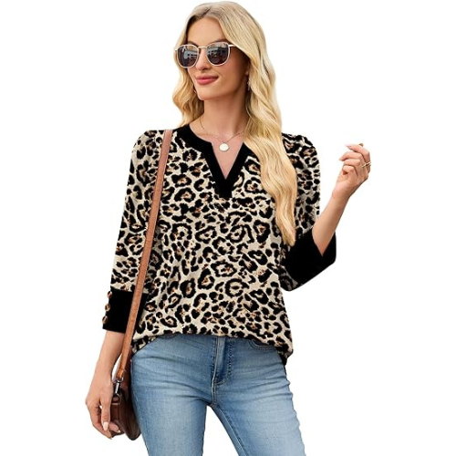 Length Sleeve Womens Tops with Button Cuffs Dressy Casual V Neck Summer Outfits Early Fall Fashion Spring Clothes