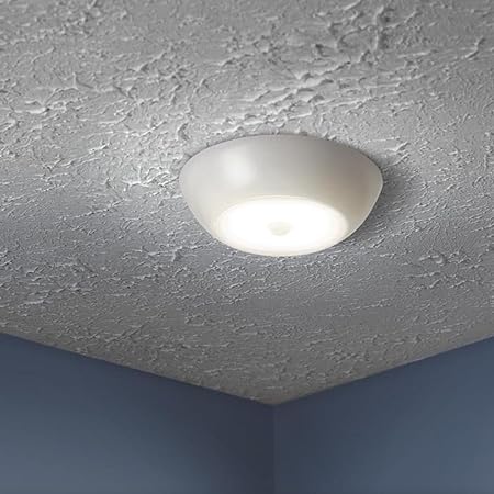 Beams MB990 300 Lumen LED Ultra Bright Wireless Battery Powered Motion Sensing Indoor/Outdoor Ceiling Light, 2-Pack, White