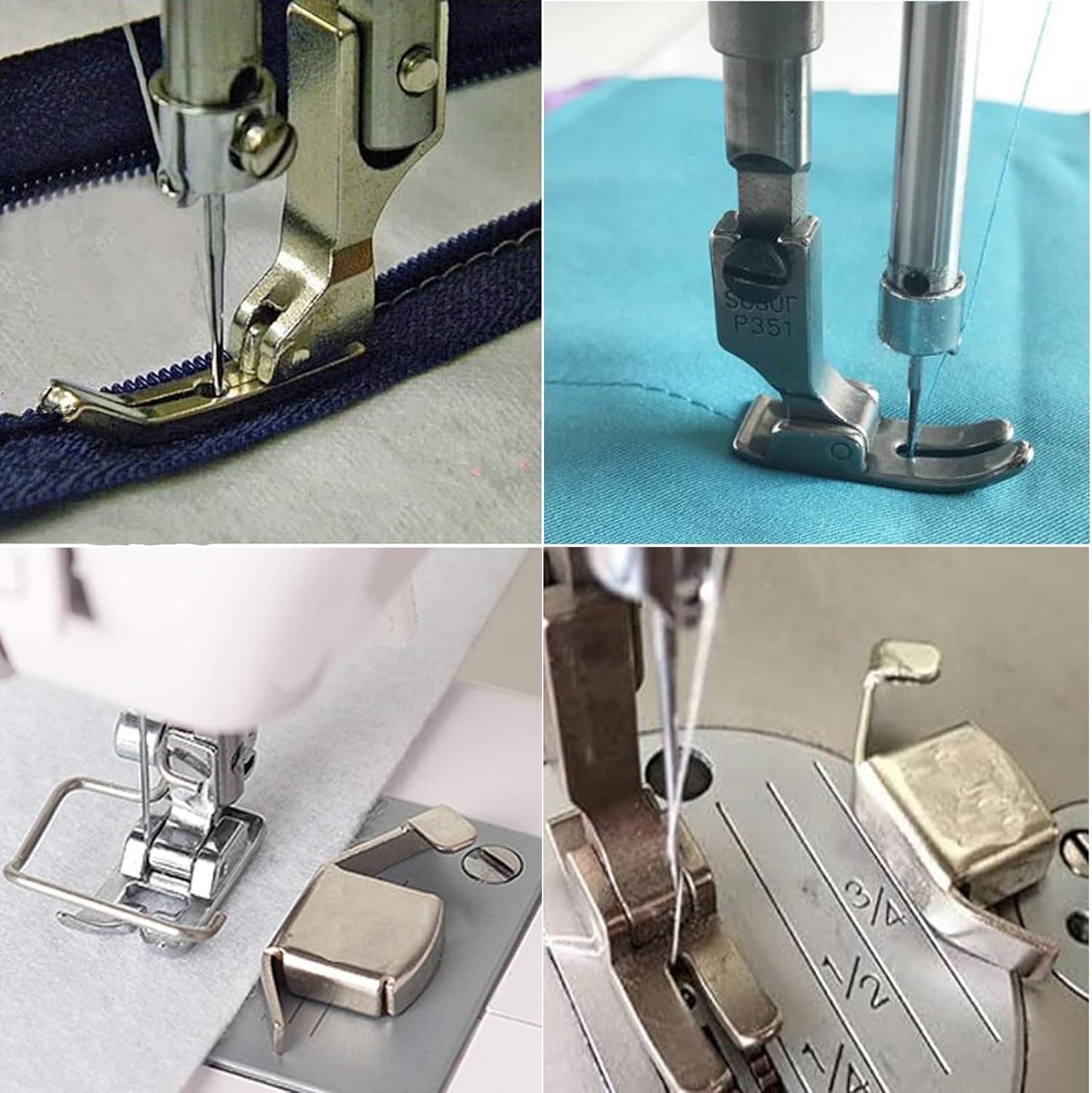 31PCS Sewing Machine Spare Parts Presser Foot bobbins case Compatible with JUKI DDL-5550 Brother B737 CONSEW 230 Single Needle Sewing