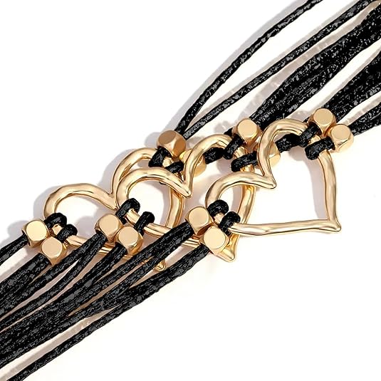 Fesciory Leather Wrap Bracelets for Women, Boho Leopard Multi-Layer Crystal Beads Cuff Bracelet Jewelry