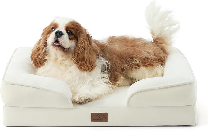Bedsure Orthopedic Dog Beds Large Sized Dog - Washable Large Dog Cat Bed Waterproof, Comfort Dogs Couch Sofa with Washable Removable Cover, Pet Bed with Nonskid Bottom, Grey, 35"