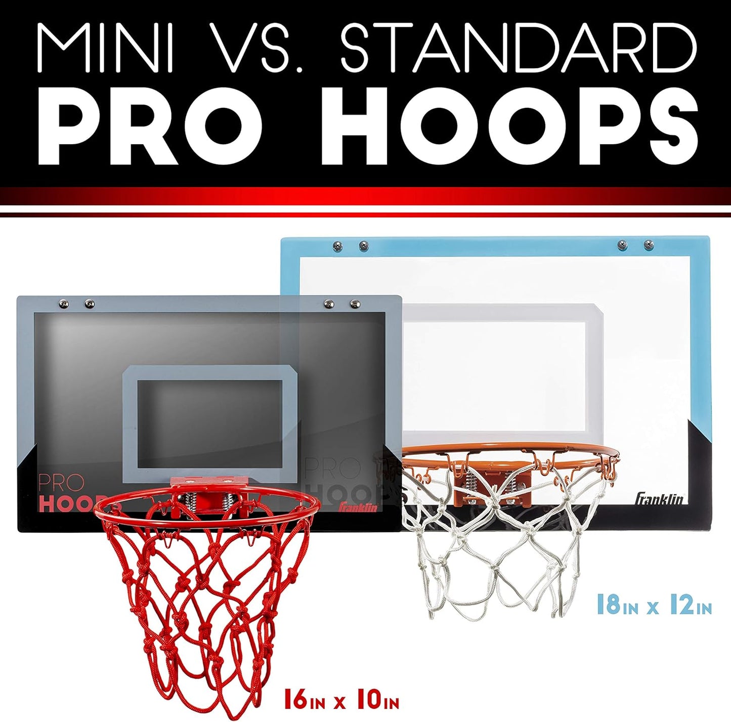 Mini Basketball Hoops-Indoor Over The Door Mini Hoop+Basketball Sets-Perfect Accessory for Bedroom+Office