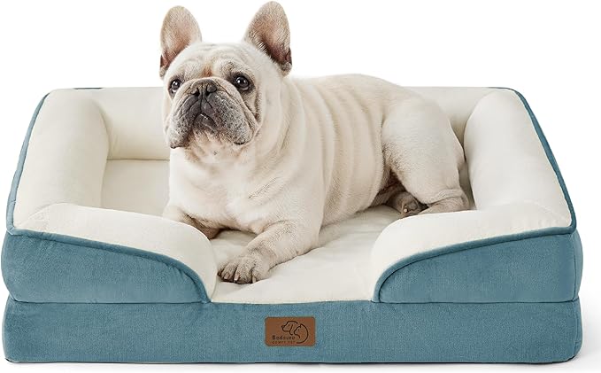 Bedsure Orthopedic Dog Beds Large Sized Dog - Washable Large Dog Cat Bed Waterproof, Comfort Dogs Couch Sofa with Washable Removable Cover, Pet Bed with Nonskid Bottom, Grey, 35"