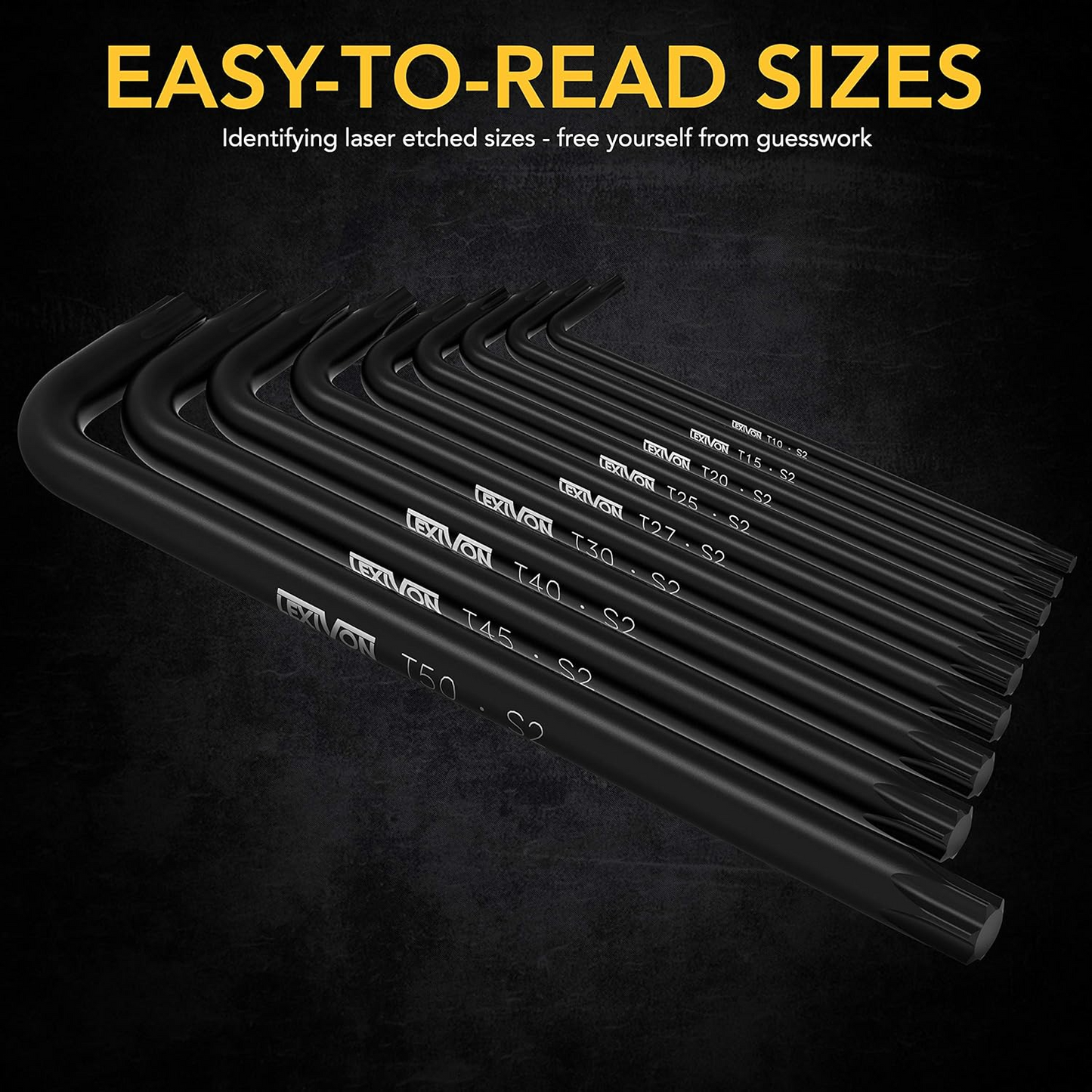 Master Wrench Key Set, 35-Piece Long Arm Ball End Hex Keys | 3-Pack Metric/SAE & Star, Industrial Grade S2 Alloy Steel (LX-131)