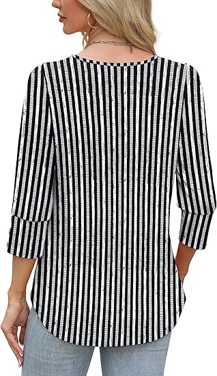 Length Sleeve Womens Tops with Button Cuffs Dressy Casual V Neck Summer Outfits Early Fall Fashion Spring Clothes