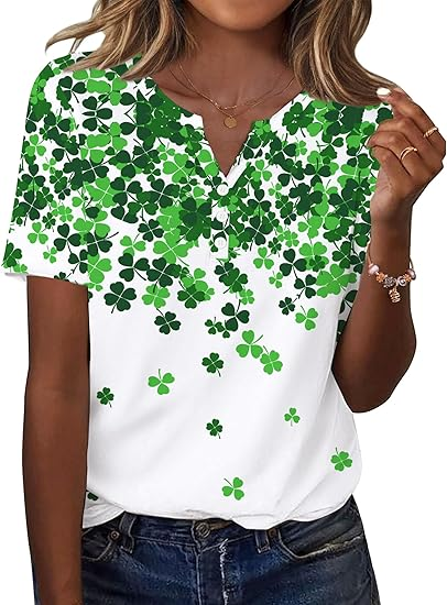 Womens Summer Tops Casual Short Sleeve V Neck Shirts Business Dressy Work Blouses
