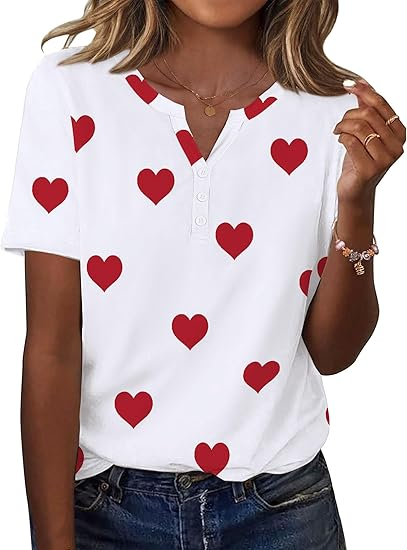Womens Summer Tops Casual Short Sleeve V Neck Shirts Business Dressy Work Blouses